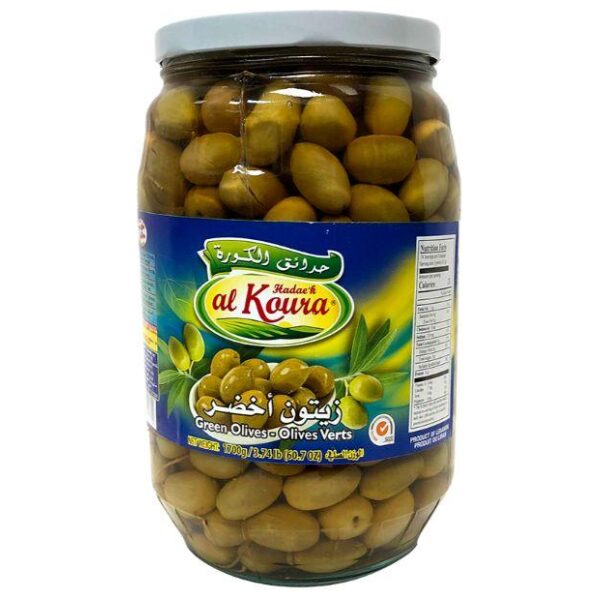 Al Koura Green Olives Large, 1700g - Papaya Express