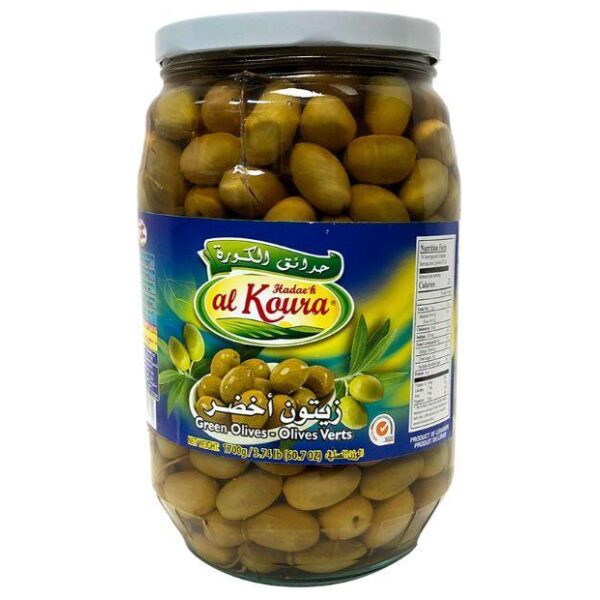 Al Koura Green Olives Large, 3000g - Papaya Express