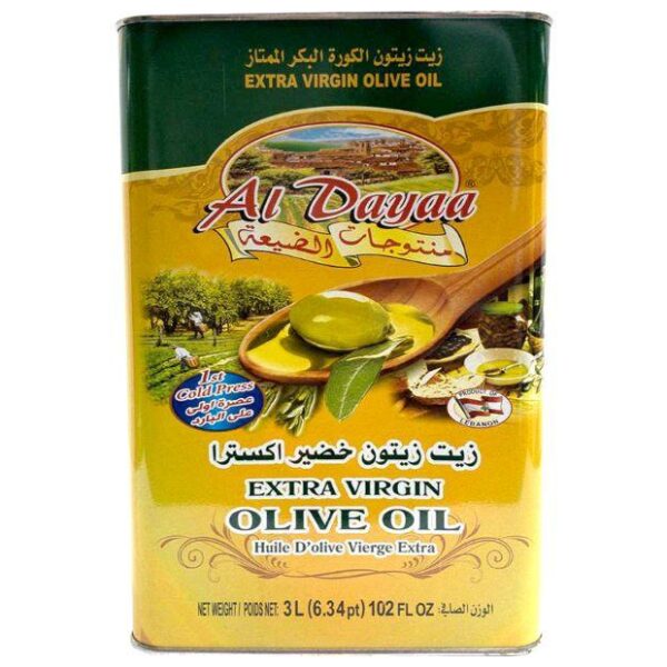 Al Dayaa Olive Oil Tin, 3L - Papaya Express