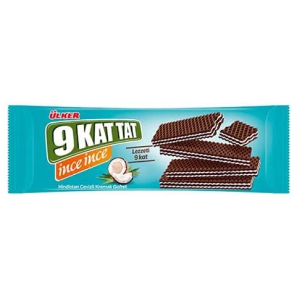 Ulker 9 Kat TaT Coconut Wafer  - 114g - Papaya Express